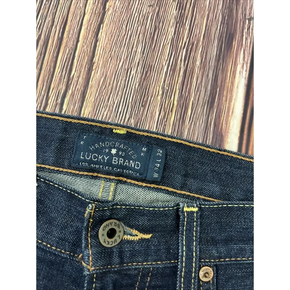 NWOT Lucky Brand 121 Slim Dark Jeans Mens Size 34x32 (Measures 36x32) Stretch